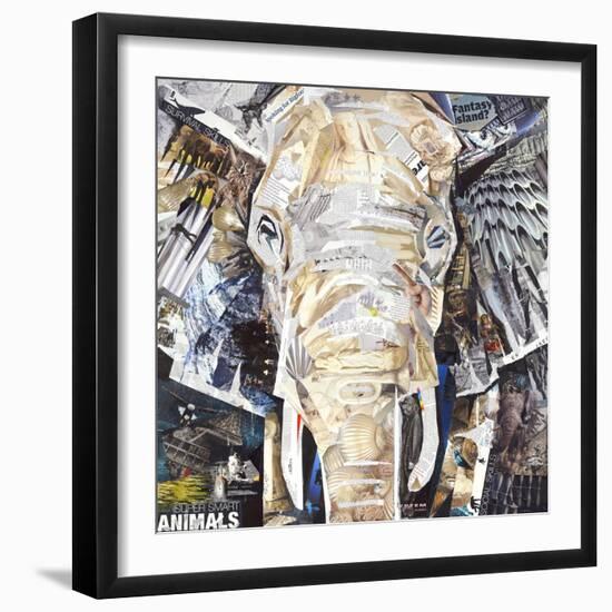 Elephants Gaze-James Grey-Framed Art Print