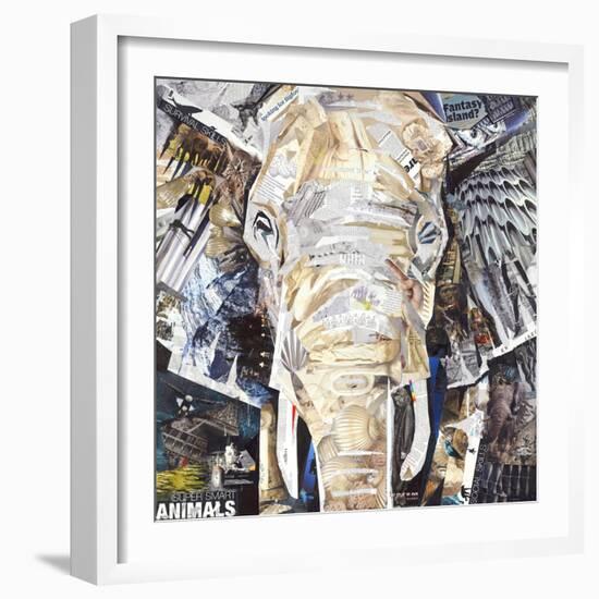 Elephants Gaze-James Grey-Framed Art Print