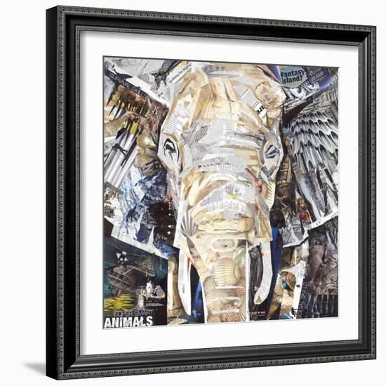 Elephants Gaze-James Grey-Framed Art Print