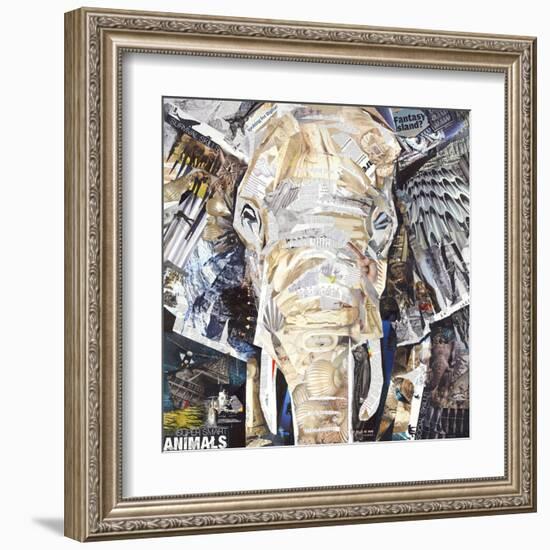 Elephants Gaze-James Grey-Framed Art Print