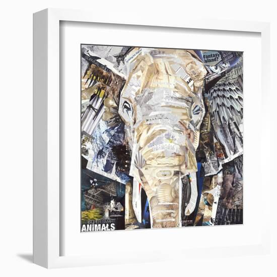 Elephants Gaze-James Grey-Framed Art Print