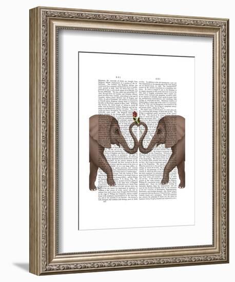 Elephants Heart and Rose-Fab Funky-Framed Art Print