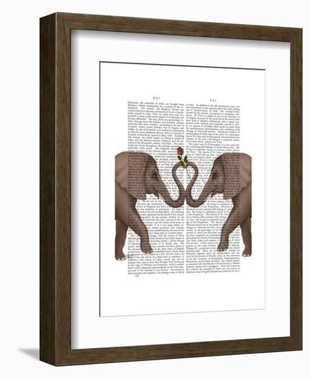 Elephants Heart and Rose-Fab Funky-Framed Art Print