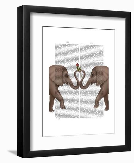 Elephants Heart and Rose-Fab Funky-Framed Art Print
