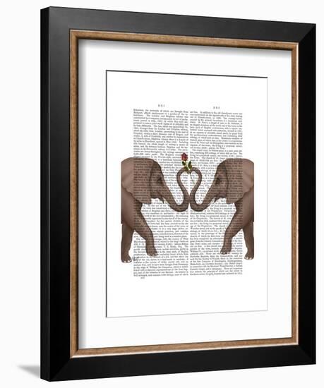 Elephants Heart and Rose-Fab Funky-Framed Art Print