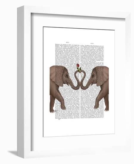 Elephants Heart and Rose-Fab Funky-Framed Art Print