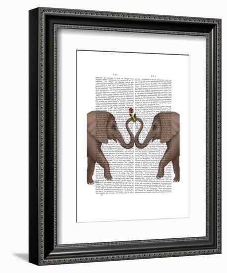 Elephants Heart and Rose-Fab Funky-Framed Art Print