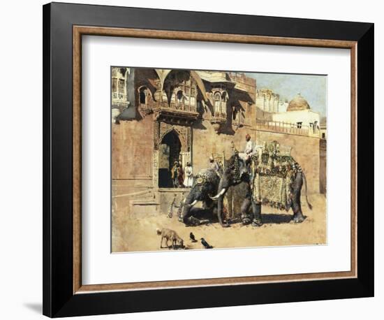 Elephants Outside a Palace, Jodhpore, India-Edwin Lord Weeks-Framed Giclee Print