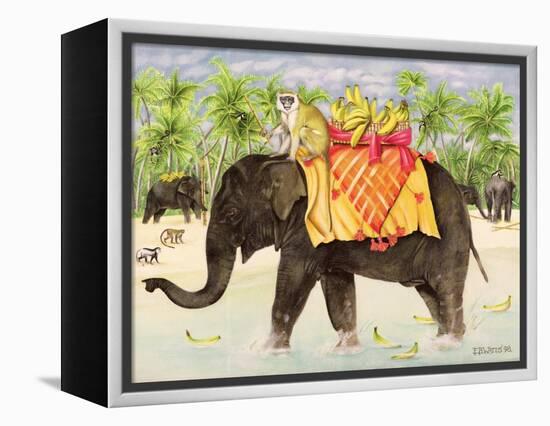 Elephants with Bananas, 1998-E.B. Watts-Framed Premier Image Canvas