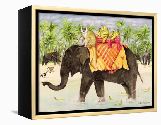 Elephants with Bananas, 1998-E.B. Watts-Framed Premier Image Canvas