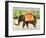 Elephants with Bananas, 1998-E.B. Watts-Framed Giclee Print