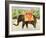 Elephants with Bananas, 1998-E.B. Watts-Framed Giclee Print