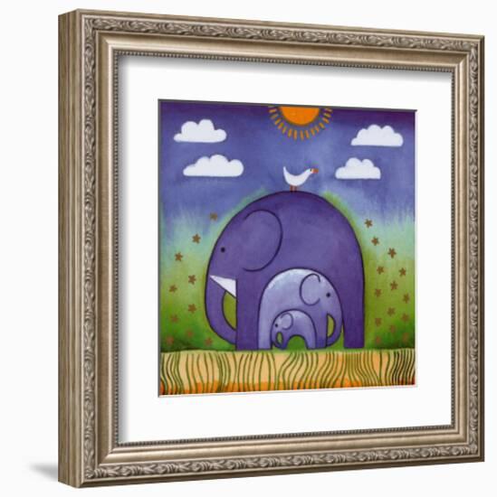 Elephants-Linda Edwards-Framed Art Print