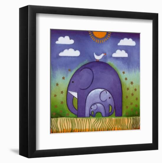 Elephants-Linda Edwards-Framed Art Print