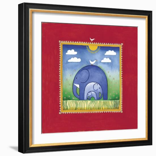 Elephants-Linda Edwards-Framed Giclee Print