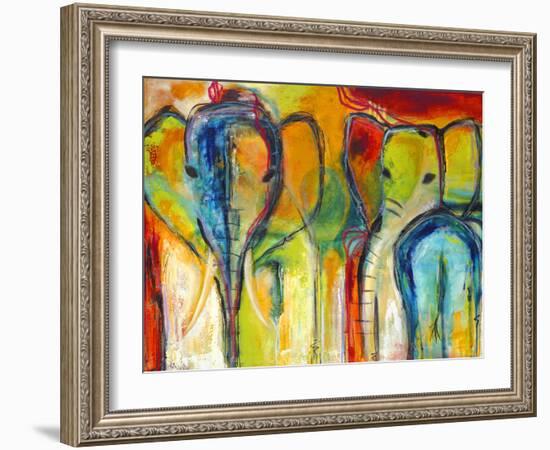 Elephants-Jami Vestergaard-Framed Art Print