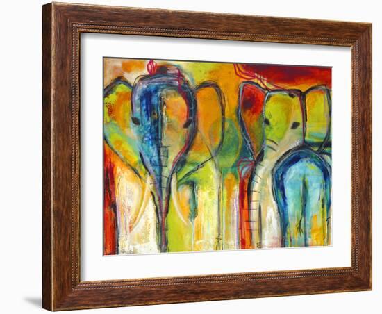 Elephants-Jami Vestergaard-Framed Art Print