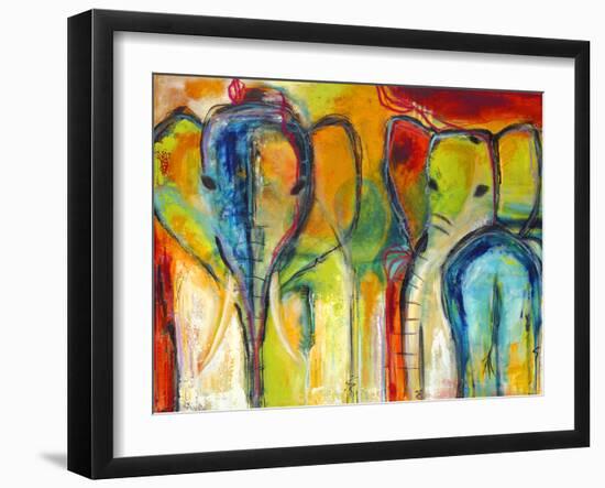 Elephants-Jami Vestergaard-Framed Art Print