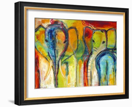 Elephants-Jami Vestergaard-Framed Art Print