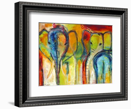 Elephants-Jami Vestergaard-Framed Art Print