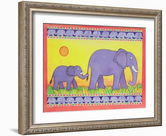 Elephants-Cathy Baxter-Framed Giclee Print