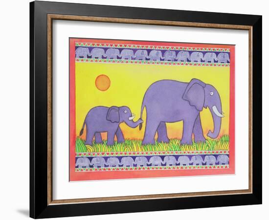 Elephants-Cathy Baxter-Framed Giclee Print