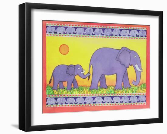 Elephants-Cathy Baxter-Framed Giclee Print