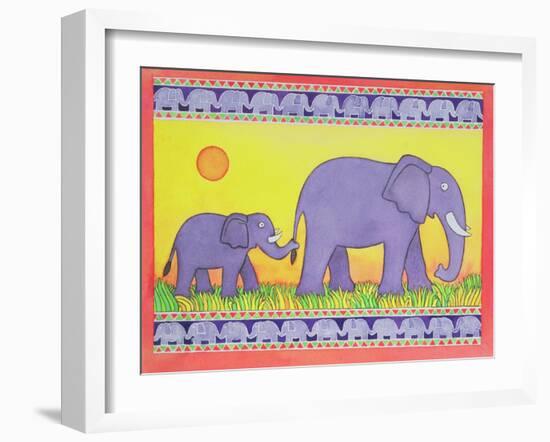 Elephants-Cathy Baxter-Framed Giclee Print