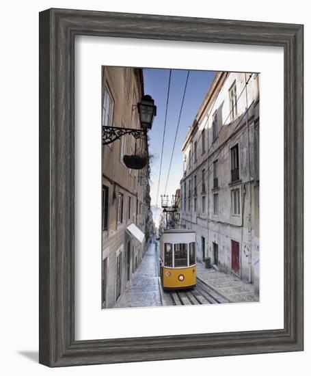 Elevador Da Bica, Bairro Alto District, Lisbon, Portugal-Michele Falzone-Framed Photographic Print