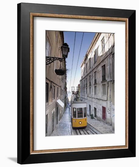 Elevador Da Bica, Bairro Alto District, Lisbon, Portugal-Michele Falzone-Framed Photographic Print