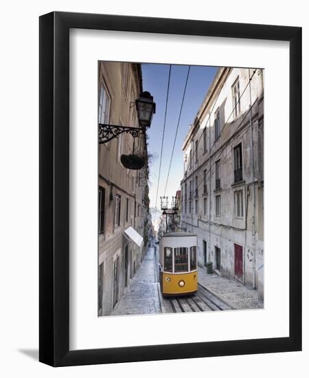 Elevador Da Bica, Bairro Alto District, Lisbon, Portugal-Michele Falzone-Framed Photographic Print