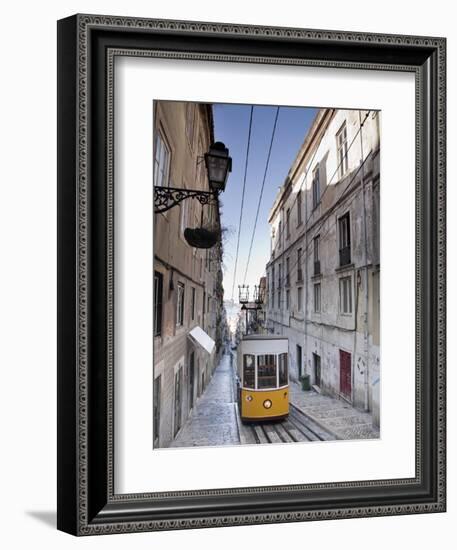 Elevador Da Bica, Bairro Alto District, Lisbon, Portugal-Michele Falzone-Framed Photographic Print