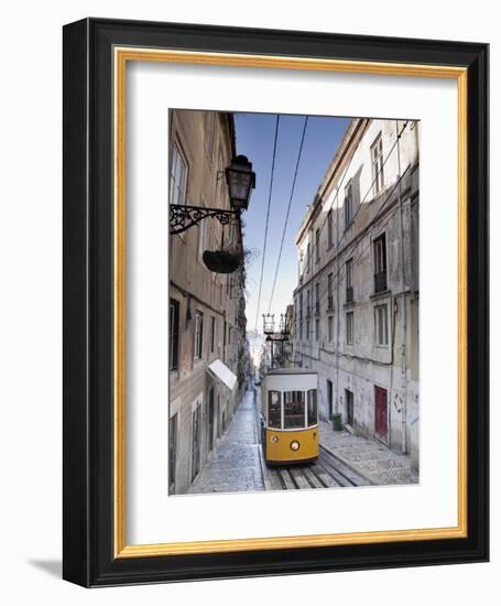 Elevador Da Bica, Bairro Alto District, Lisbon, Portugal-Michele Falzone-Framed Photographic Print