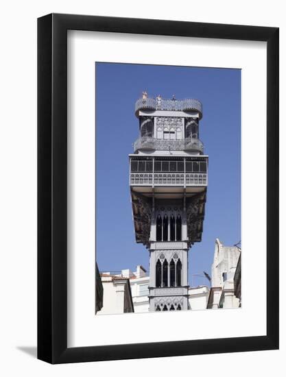 Elevador de Santa Justa, Santa Justa Elevator, Baixa, Lisbon, Portugal, Europe-Markus Lange-Framed Photographic Print