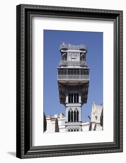 Elevador de Santa Justa, Santa Justa Elevator, Baixa, Lisbon, Portugal, Europe-Markus Lange-Framed Photographic Print