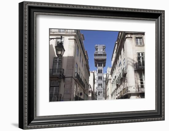 Elevador de Santa Justa, Santa Justa Elevator, Baixa, Lisbon, Portugal, Europe-Markus Lange-Framed Photographic Print