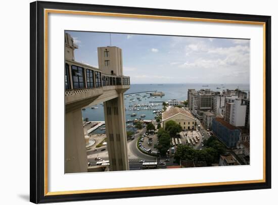 Elevador Lacerda, Salvador (Salvador de Bahia), Bahia, Brazil, South America-Yadid Levy-Framed Photographic Print