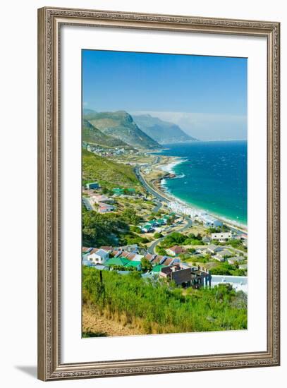 Elevated scenic views on the way to Cape Point, Cape of Good Hope, outside of Cape Town, South A...-null-Framed Photographic Print