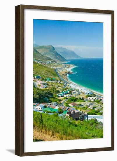 Elevated scenic views on the way to Cape Point, Cape of Good Hope, outside of Cape Town, South A...-null-Framed Photographic Print