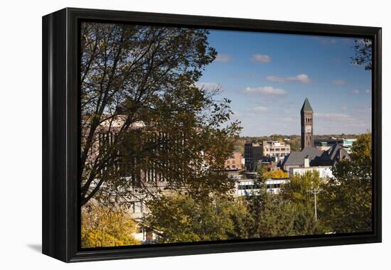 Elevated Skyline with Old Courthouse, Sioux Falls, South Dakota, USA-Walter Bibikow-Framed Premier Image Canvas