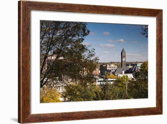 Elevated Skyline with Old Courthouse, Sioux Falls, South Dakota, USA-Walter Bibikow-Framed Photographic Print