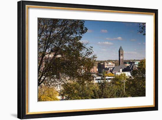 Elevated Skyline with Old Courthouse, Sioux Falls, South Dakota, USA-Walter Bibikow-Framed Photographic Print