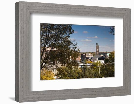 Elevated Skyline with Old Courthouse, Sioux Falls, South Dakota, USA-Walter Bibikow-Framed Photographic Print