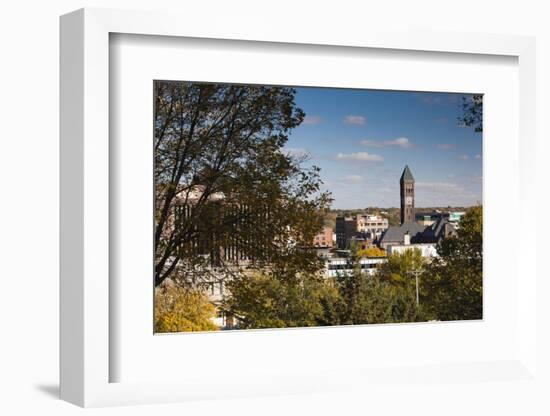 Elevated Skyline with Old Courthouse, Sioux Falls, South Dakota, USA-Walter Bibikow-Framed Photographic Print