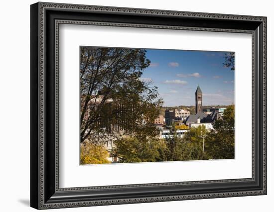 Elevated Skyline with Old Courthouse, Sioux Falls, South Dakota, USA-Walter Bibikow-Framed Photographic Print