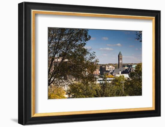 Elevated Skyline with Old Courthouse, Sioux Falls, South Dakota, USA-Walter Bibikow-Framed Photographic Print