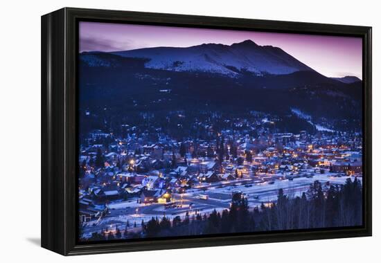 Elevated Town View from Mount Baldy, Breckenridge, Colorado, USA-Walter Bibikow-Framed Premier Image Canvas