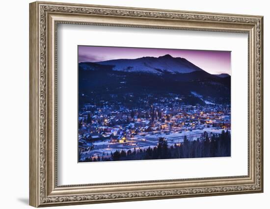 Elevated Town View from Mount Baldy, Breckenridge, Colorado, USA-Walter Bibikow-Framed Photographic Print