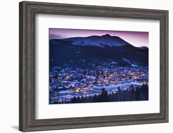 Elevated Town View from Mount Baldy, Breckenridge, Colorado, USA-Walter Bibikow-Framed Photographic Print