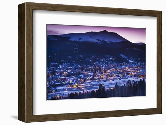 Elevated Town View from Mount Baldy, Breckenridge, Colorado, USA-Walter Bibikow-Framed Photographic Print